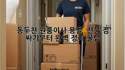 동두천 원룸이사 용달 🚚💨 전문! 짐 싸기부터 완벽 정리 꿀팁🍯