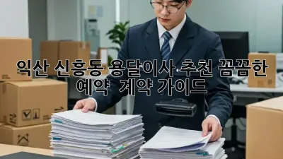 익산 신흥동 용달이사 추천: 꼼꼼한 예약 & 계약 가이드